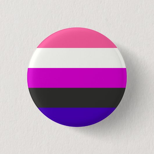 Gendervloeivlag Ronde Button 3,2 Cm (Voorkant)