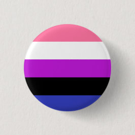 Gendervloeivlag Ronde Button 3,2 Cm