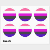 Gendervloeivlag Ronde Sticker (Vel)