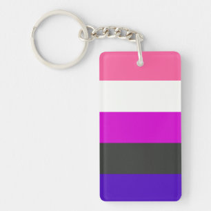 Gendervloeivlag Sleutelhanger