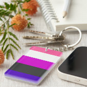 Gendervloeivlag Sleutelhanger (Voorkant Rechts)