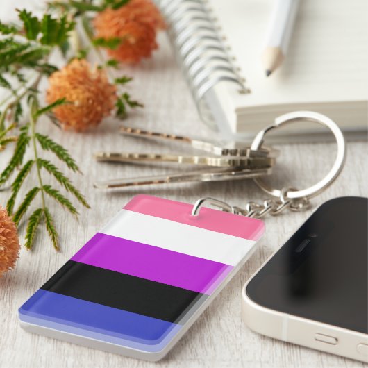 Gendervloeivlag Sleutelhanger (Voorkant Rechts)