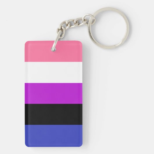Gendervloeivlag Sleutelhanger (achterkant)