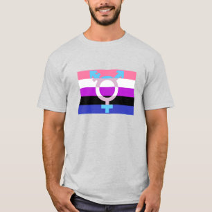 Gendervloeivlag Trans-symbool T-shirt