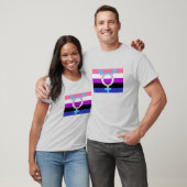 Gendervloeivlag Trans-symbool T-shirt (Unisex)