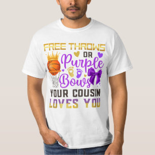 Gendervrije rijen of een Paarse neef bij bogen T-shirt