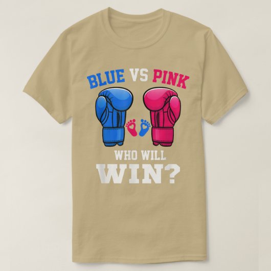 Gendervrijheid, grappigheid, grappig blauw vs roze t-shirt (Design voorkant)