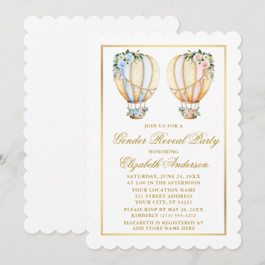 Gendervrijheid hete luchtballonnen kaart (Voorkant / Achterkant)