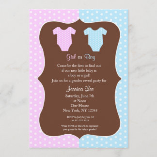 Gendervrijheid partijuitnodiging voor Baby shower Kaart