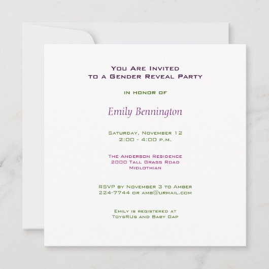 Gendervrijheid Uitnodiging tot inschrijving (Voorkant)