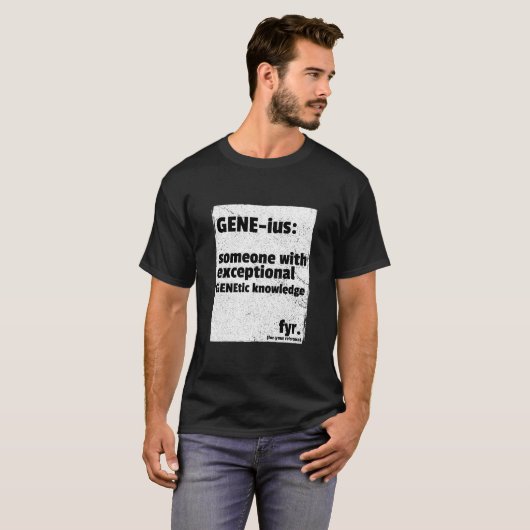 Gene-ius Funny genius T-shirt sarcastisch T-shirt (Voorkant volledig)