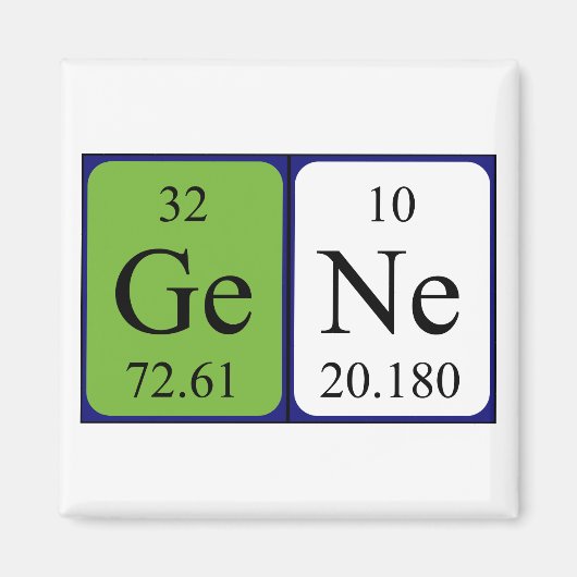 Gene periodieke lijstnaam magnet (Voorkant)