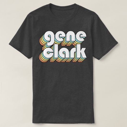 Gene Retro Rainbow Typografie Faded Style 1 T-shirt (Design voorkant)