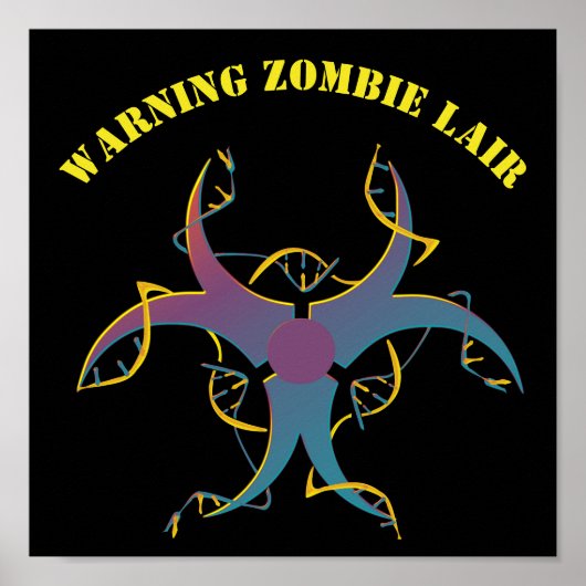 Gene Splicing Bio Hazard Symbool Poster (Voorkant)