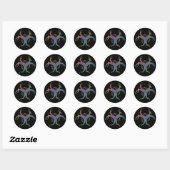 Gene Splicing Bio Hazard Symbool Ronde Sticker (Vel)