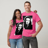 Gene Tierney Linocut in zwart wit T-shirt (Unisex)
