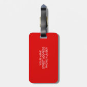 Genealoge Bagagelabels (rood) (Achterkant verticaal)