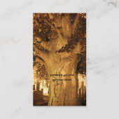 Genealoge begraafplaats — boomstam visitekaartje (Voorkant)