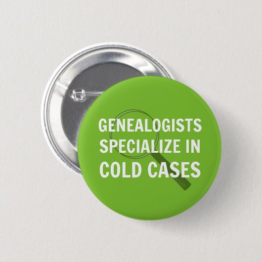 Genealoge Button (groen) (Voorkant /achterkant)