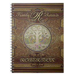Genealoge familie boom Gold look Notitieboek