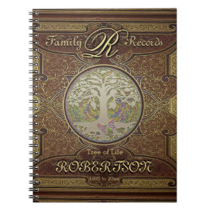 Genealoge familie boom Gold look Notitieboek