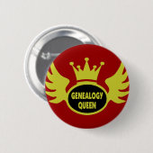 Genealoge koningin 2 ronde button 5,7 cm (Voorkant /achterkant)