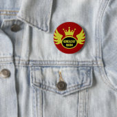 Genealoge koningin 2 ronde button 5,7 cm (In situ)