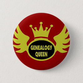 Genealoge koningin 2 ronde button 5,7 cm