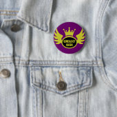 Genealoge koningin 2 ronde button 5,7 cm (In situ)