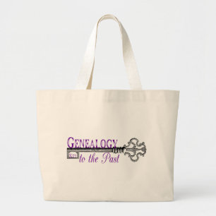 Genealoge sleutel tot het verleden grote tote bag