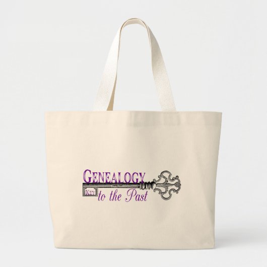 Genealoge sleutel tot het verleden grote tote bag (Voorkant)