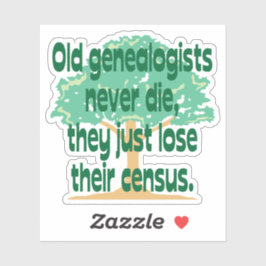 Genealogen verliezen hun census vinyl sticker