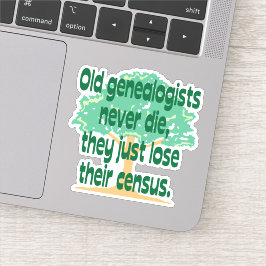 Genealogen verliezen hun census vinyl sticker