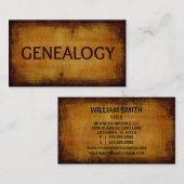 Genealogie Antiek Visitekaartje (Voorkant / Achterkant)