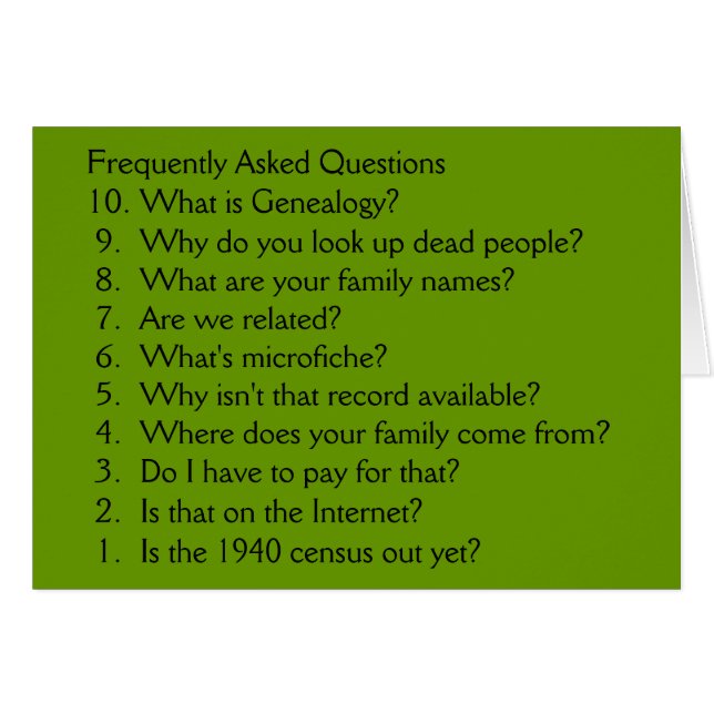 Genealogie - blanco kaart (Voorkant Horizontaal)