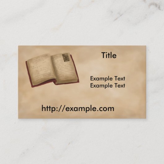 Genealogie Book Visitekaartje (Voorkant)