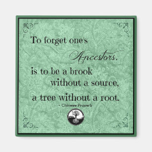 Genealogie citaat om de ancestors Magnet te verget