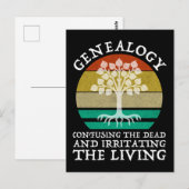 Genealogie die de dood verwarrend maakt en het lev briefkaart (Voorkant / Achterkant)