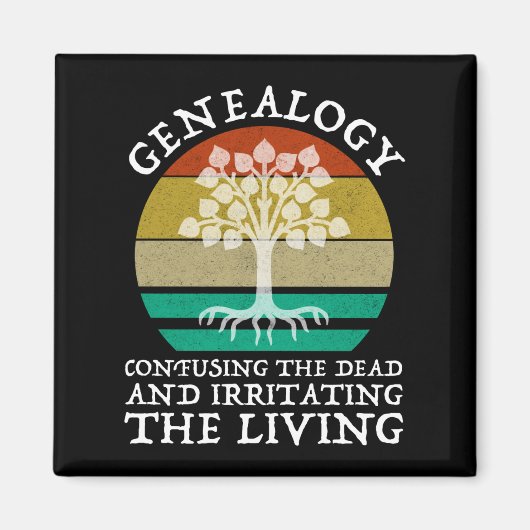 Genealogie die de dood verwarrend maakt en het lev magneet (Voorkant)