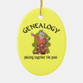 Genealogie die samen het vorige siermiddel rangsch keramisch ornament (Voorkant)