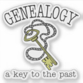 Genealogie een sleutel tot het verleden vinyl sticker (Voorkant)