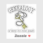 Genealogie een sleutel tot het verleden vinyl sticker (Vel)