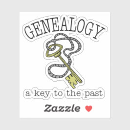 Genealogie een sleutel tot het verleden vinyl sticker