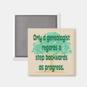 Genealogie Een stap achteruit is vooruitgang Magneet (Voorkant / Achterkant)