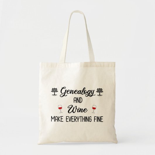 Genealogie en wijn maken alles goed tote bag (Voorkant)
