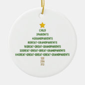 Genealogie Familie Geschiedenis kerstversiering Keramisch Ornament (Voorkant)