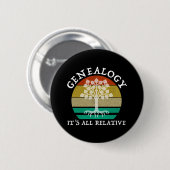 Genealogie - Het is allemaal relatief Ronde Button 5,7 Cm (Voorkant /achterkant)