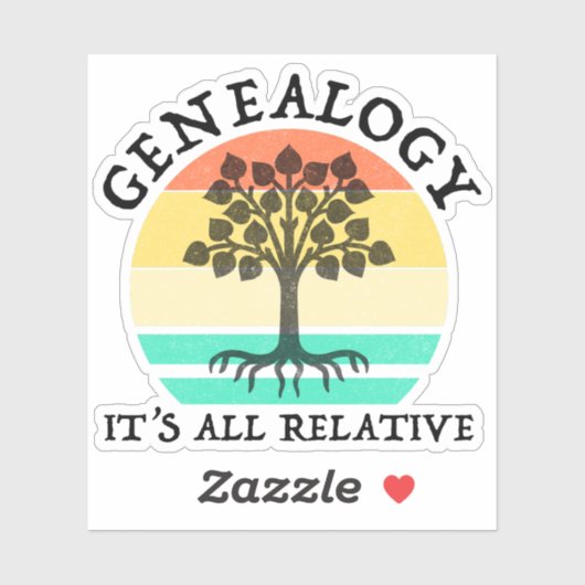 Genealogie - Het is allemaal relatief Sticker (Vel)