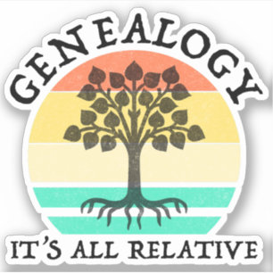 Genealogie - Het is allemaal relatief Sticker