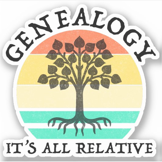 Genealogie - Het is allemaal relatief Sticker (Voorkant)